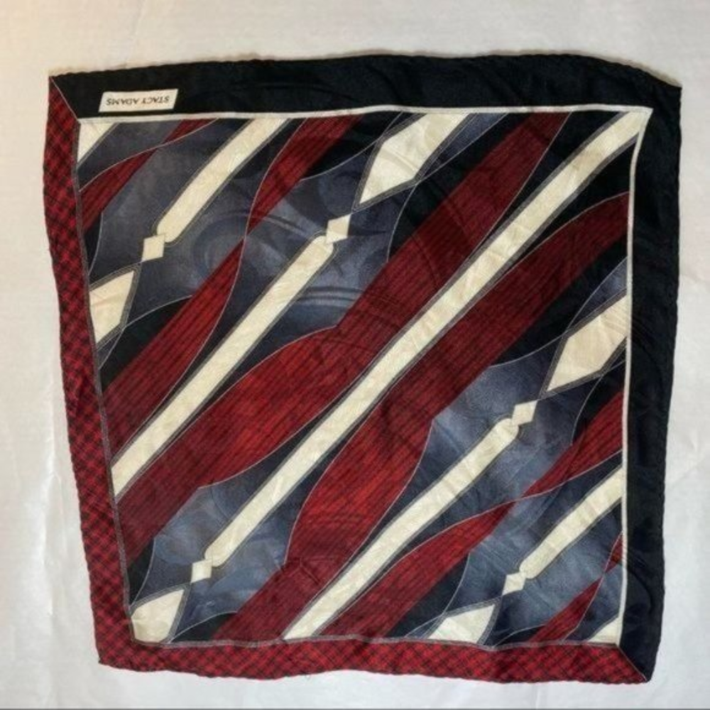 Stacy Adams‎ vtg silk scarf 12.75" x 13.5"